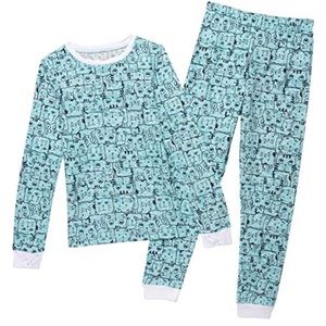 NEW CUDDL DUDS Cat Thermal 2-Piece Baselayer Set Shirt Leggings Pajamas Large